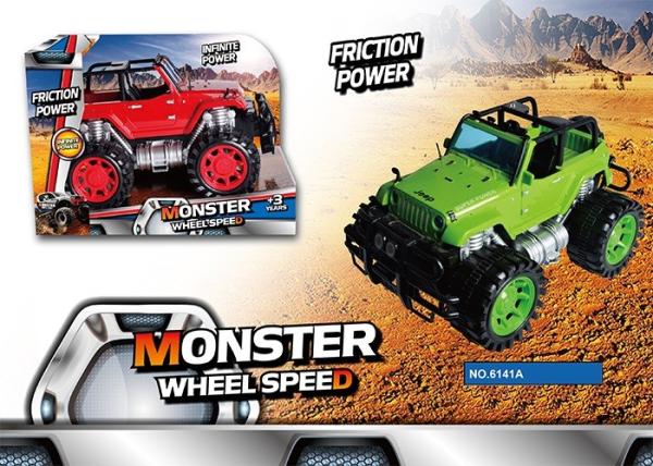 Popular Friction Powered Off Road Jeep Toy Car For Kids 4 Style 8 Colors