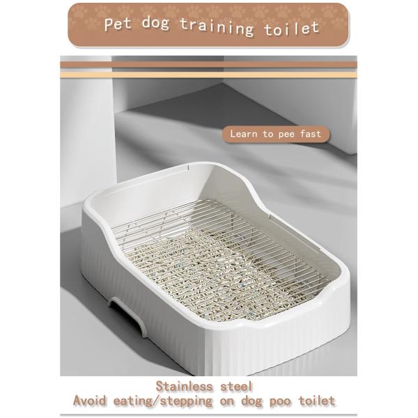 Convenient Indoor Dog Potty Tray No Leak Spill Protection Wall and Easy Clean Design
