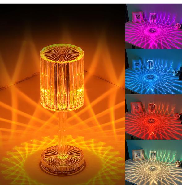 LED Crystal Table Lamp 600g Touch Sensor Night Light For Nightstand