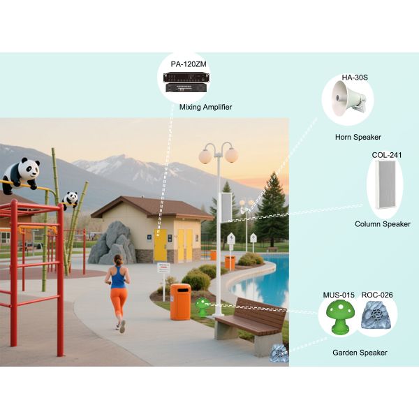 4''*4 40W Column Speaker Sound System Aluminum Waterproof IP44 PA System OEM ODM Factory Direct Sale