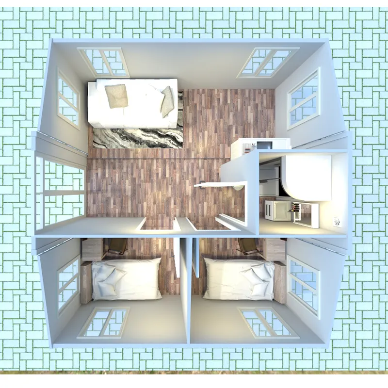 European Brief Style Mobile  Prefabricated Expandable Container House for Spacious Peaceful Study Rooms