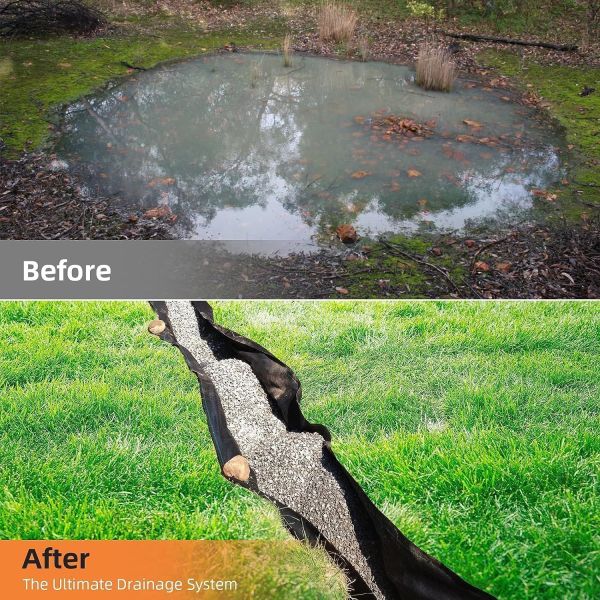 Geotextile Landscape, 4ft X 50ft & 6oz Geotextile Fabric, PP Drainage 350N Tensile Strength & 440N Load Capacity, For Driveway & Road Stabilizationr, Erosion Control, French Drains