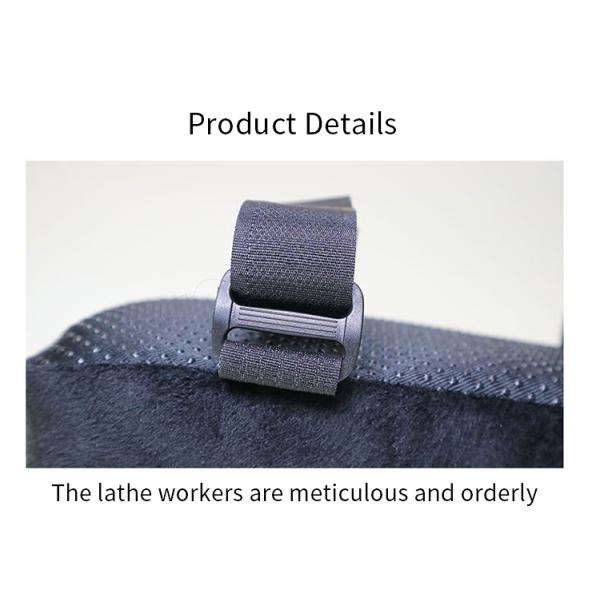 Hotel Black Memory Cotton Office Seat Armrest Pad with Ergonomic Slow Rebound Support