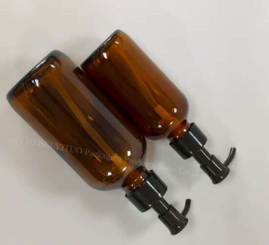 Refillable Shampoo Bottles Press Pump Empty Glass Shampoo Containers