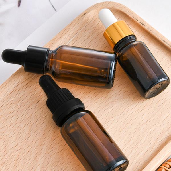 PP Sanitation Amber Bottle Essential Oil Glass Bottle With Droppers