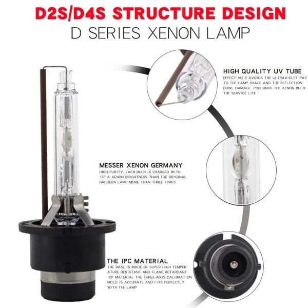 12V HID Xenon Lamp D1S D2S D3S D4S 35W 3500LM Waterproof Headlights for Vehicles