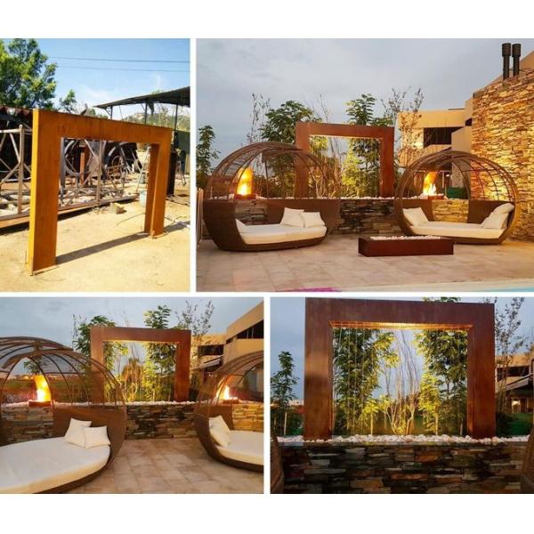 Особенность воды сада Corten современного на открытом воздухе фонтана ржавая стальная