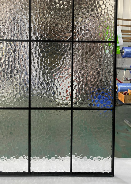 French Style Arched Glass Partition Window | Aluminum Profile with Double-Sided 3D Grids