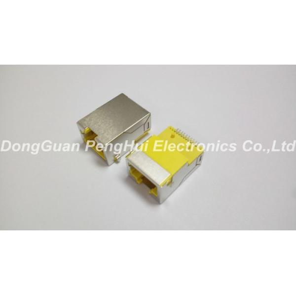 RMT-410B-10W4-NL-Y , Low Profile RJ45 Jack 1000M Sinking Board SMT With Shielded