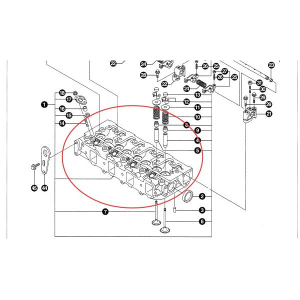 Yanmar4TNE84 4TNE88 Diesel Engine Cylinder Head Cast Iron 129407-11700