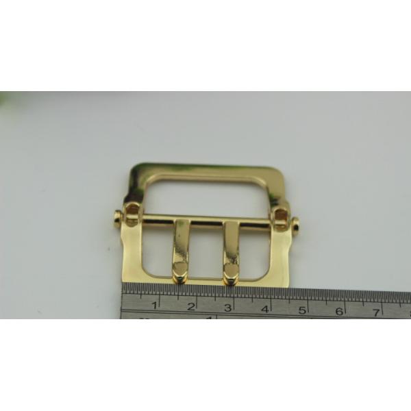 Most popular new arrival zinc alloy handbag accessories gold 45 mm double pin belt buckle
