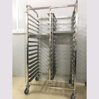 Trolley de plateau en acier inoxydable élégant et moderne pour les machines de boulangerie du pain