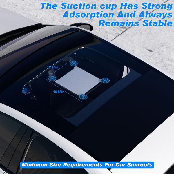 Heavy-Duty Suction Cup Car Mount for Starlink Mini, Secure Vehicle Roof Adapter Kit for Driving