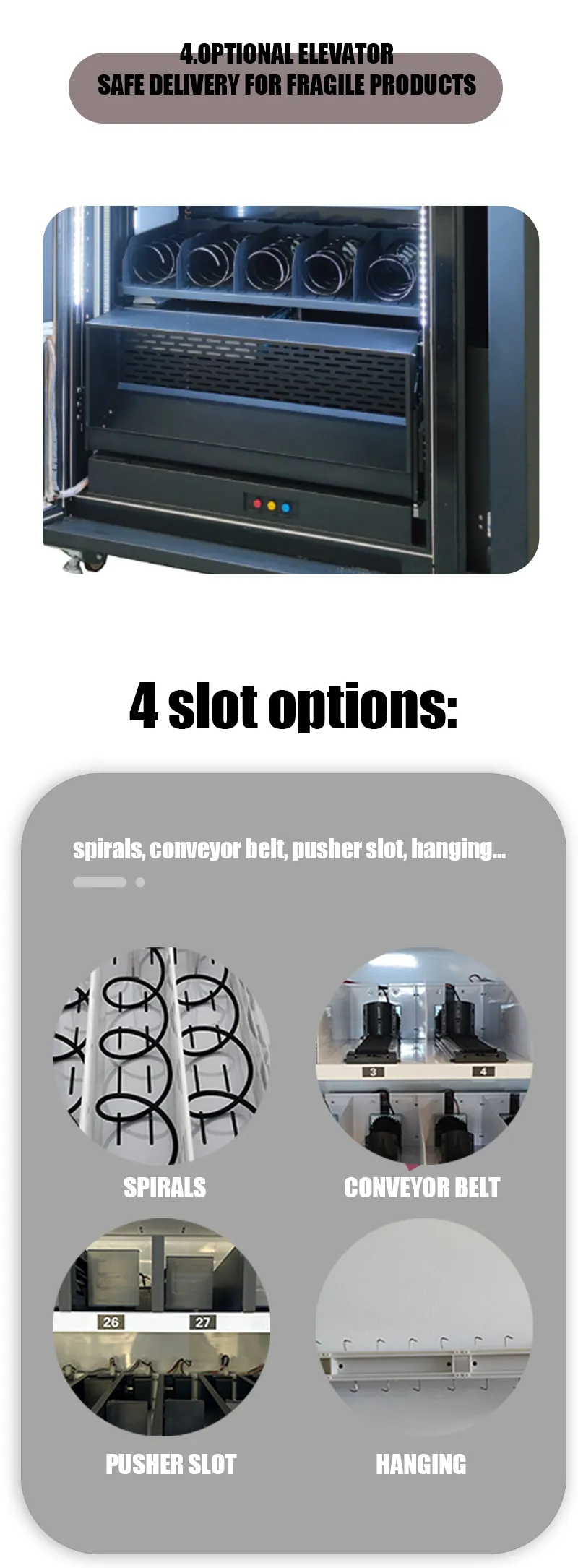 Large 55-Inch Touch Screen Vending Machine with Lightbox For Selling Snacks and Drinks