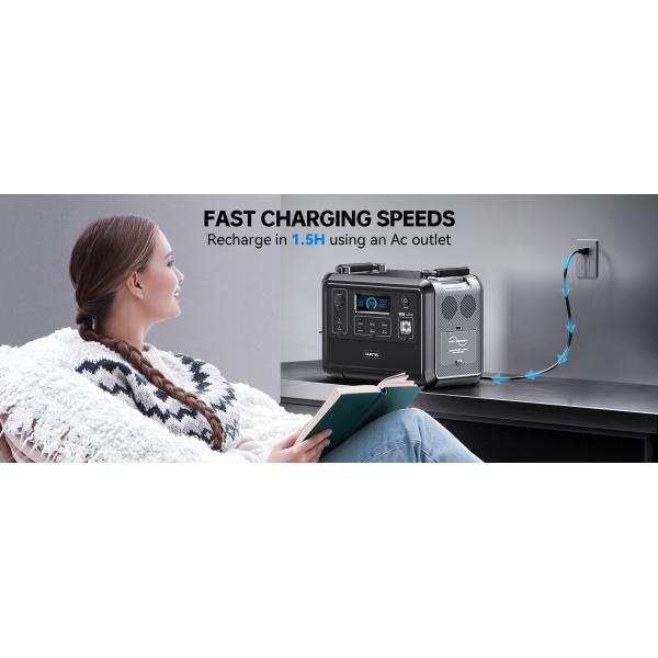 Lifepo4 Power Station 300W 500W 600W 1000W 1200W Portable Power Bank Station Powerstation Camping Home