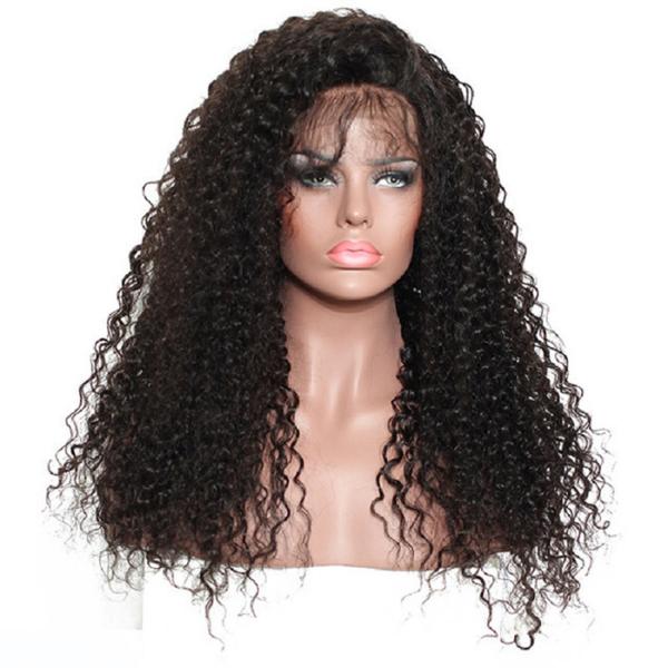 Glam 180 Density Brazilian Virgin Full Lace Human Hair Wigs With Baby Hair