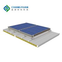 o painel fotovoltaico do telhado de 75mm isolou o telhado do painel de sanduíche