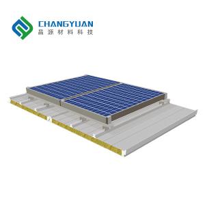 o painel fotovoltaico do telhado de 75mm isolou o telhado do painel de sanduíche