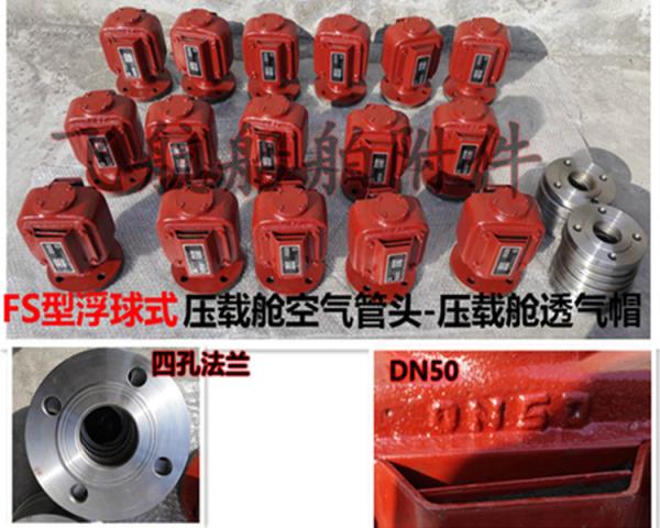 Floating air pipe head, FS65QT, CB/T3594-94 (nodular cast iron, float air pipe head, float