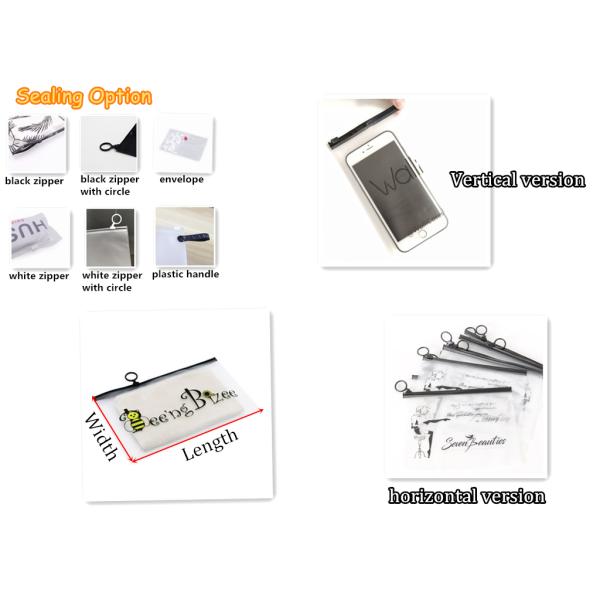 High Quality Custom Black Frosted Pvc Phone Case Slider Zip Lock Pouch Clothing Packaging Zipper Bag With Your Logo