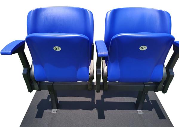 Red Folding Stadium Chair Plastic Blow Molded HDPE Football Stadium Seating For Audience