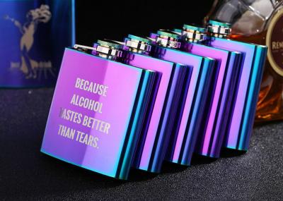 Colorful Stainless Steel Wine Bottle Womens Hip Flask Western Style