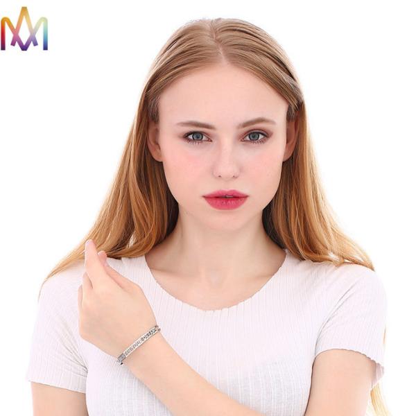 Inspirational Fadeless Letter Hollow Carved Bracelet