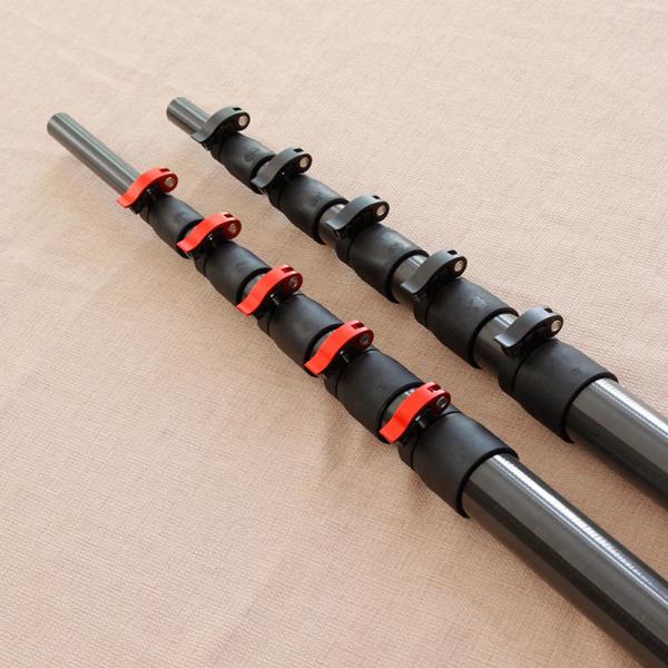 Lightweight Carbon Fiber Telescopic Poles 3K plain For Industrial