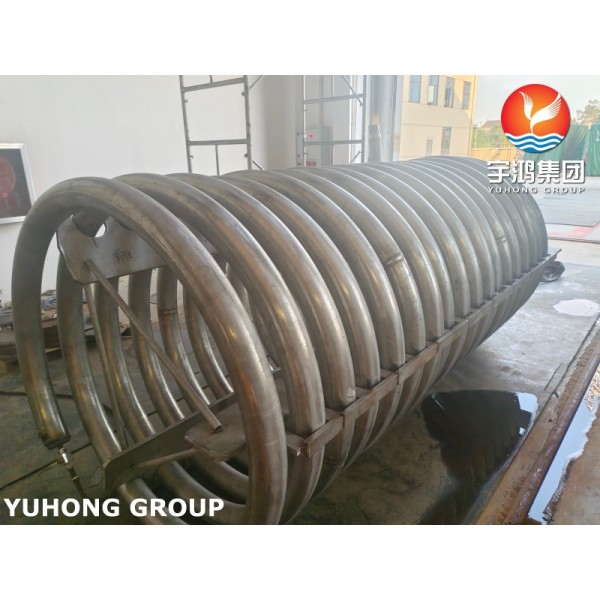 STAINLESS STEEL SEAMLESS COIL PIPE TP310S FOR START UP HEATER WITH COIL SUPPORT