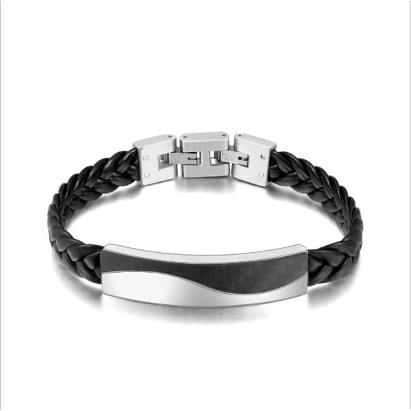 Customized Stainless Steel Chain Bracelet Jewelry Men's Carbon Fiber Bracelet