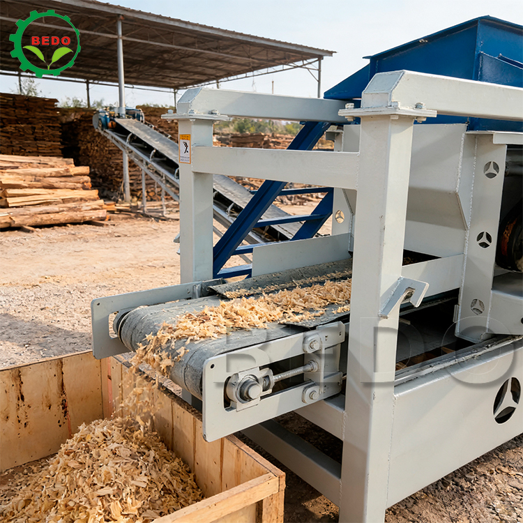 Automatic Wood Shavings Machine Alloy Steel Blade 125mm Roller 400kg/h Capacity Industrial Equipment