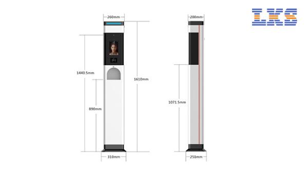 reconnaissance des visages de désinfection de vérification de la température de détection de visage de 0.5s ccc