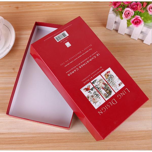 High quality customized lid and base rigid  paper gift packaging box for Christmas Day