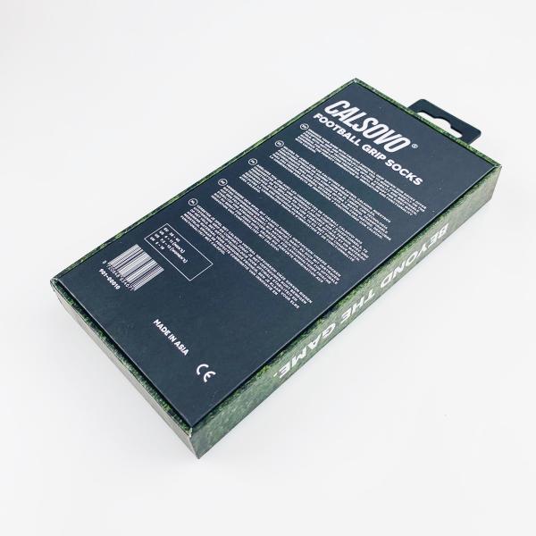 Custom Double printed Rigid Cardboard Packaging Sports Knee Pads Grip Sock Packaging Boxes with hooks
