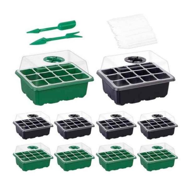 Wholesale Plastic Cell Plant Seed Trays Propagatorkit Germination Tray Seedling Starter Nursery Tray With Lid