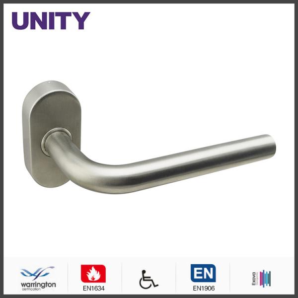 Stainless Steel Fire Door Lever Handle EN1906 and EN1634 Satin Finish