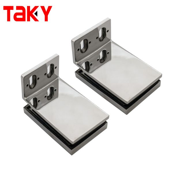 Polished 90 Degree Glass Shower Hinge for 8-12mm Glass Made of Solid Brass