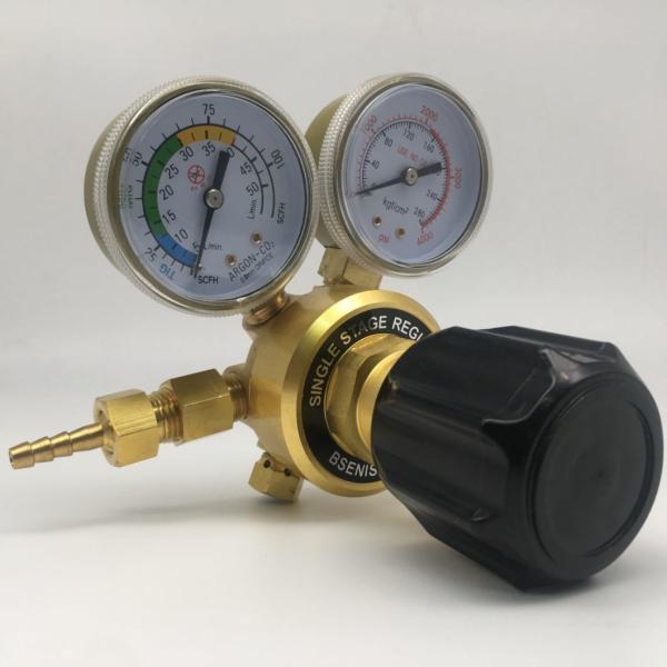 Weld Acetylene Regulator Welding Gas Gauges Cga-200 Rear Inlet with 9/16"-18 Outlet and Hose Connector
