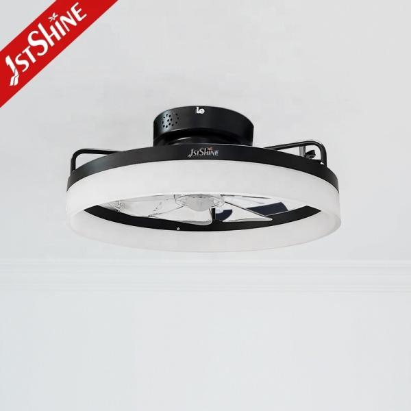 Lâmpadas de plástico ABS transparente 20 polegadas ventilador de teto com luz LED e design de montagem flush