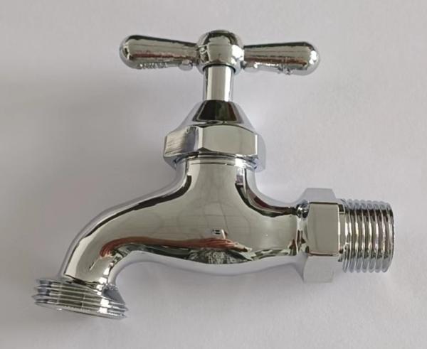 Zinc Handle Brass Bibcock Valve Casting Chrome Plated Brass Faucet