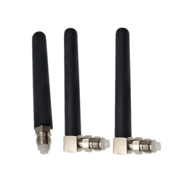 antenne tronquée de fouet en caoutchouc du canard 4G avec le connecteur à angle droit femelle de FME