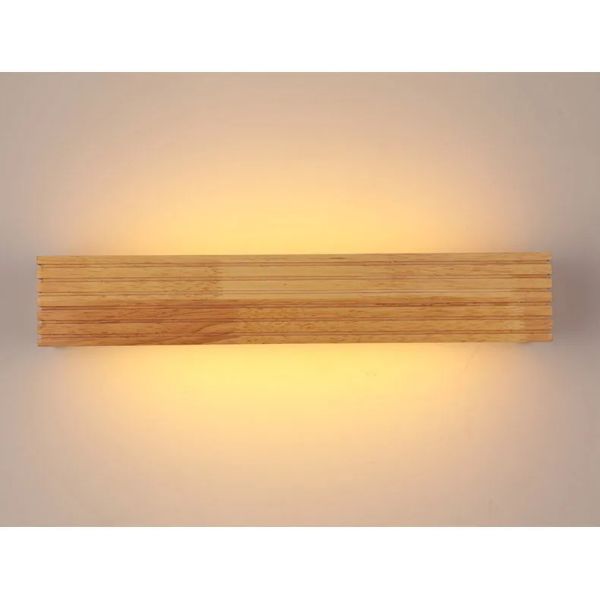 Bathroom Mirror Indoor Lighting Linear Solid Wood LED Wall Lamps (WH-VR-134)