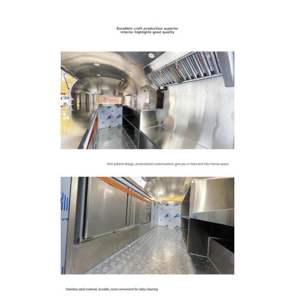 Remorque de approvisionnement portative de 2 de Windows de concession de nourriture étagères de la remorque 2