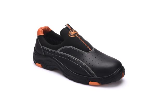 Smooth Waterproof Safety Shoes Cambrelle Lining Steel Industry Footwear