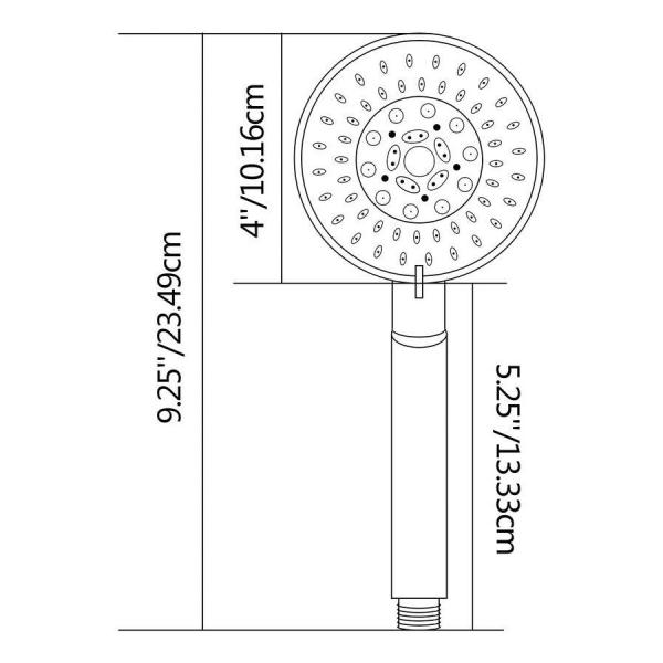 2024 Lizhen Hwa-Vic. 5 Function ABS Plastic Rain Handheld Shower Head for Bathrooms