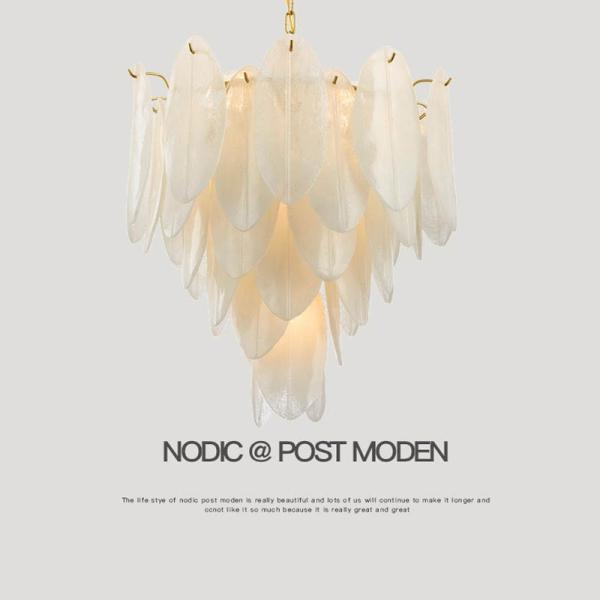 Nordic Modern Luxury Chandelier with Custom Pendant Lights and 3D Printing Pattern
