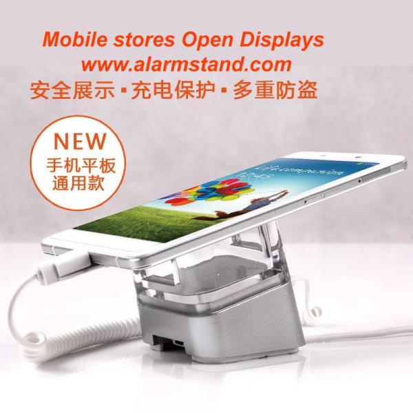 COMER cellphone alarm acrylic display racks, mobile Security Stand anti-theft devices