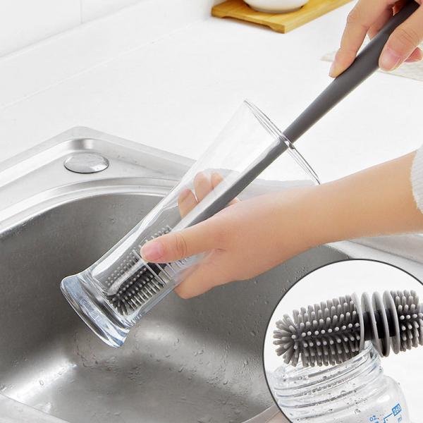 55g Silicone Bottle Brush Cleaning Brush for Hand Washing Water Bottles and Glassware