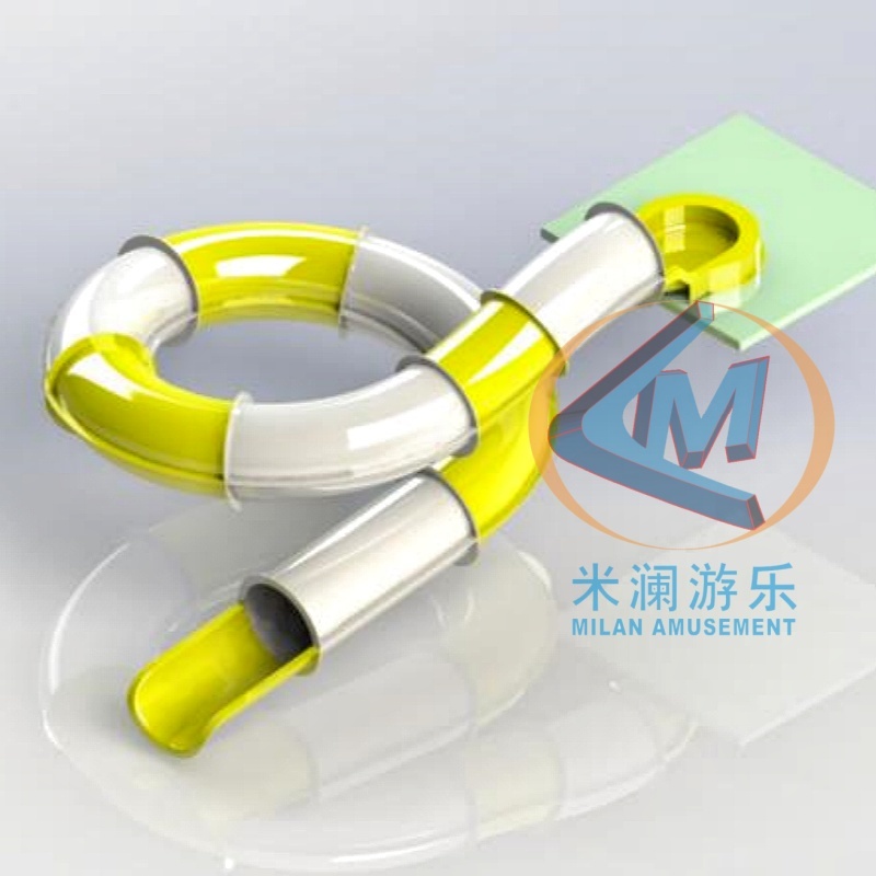 Fully Customized Spiral Water Slide – 10m Curved Slide with 1.7m Platform for Small Pools