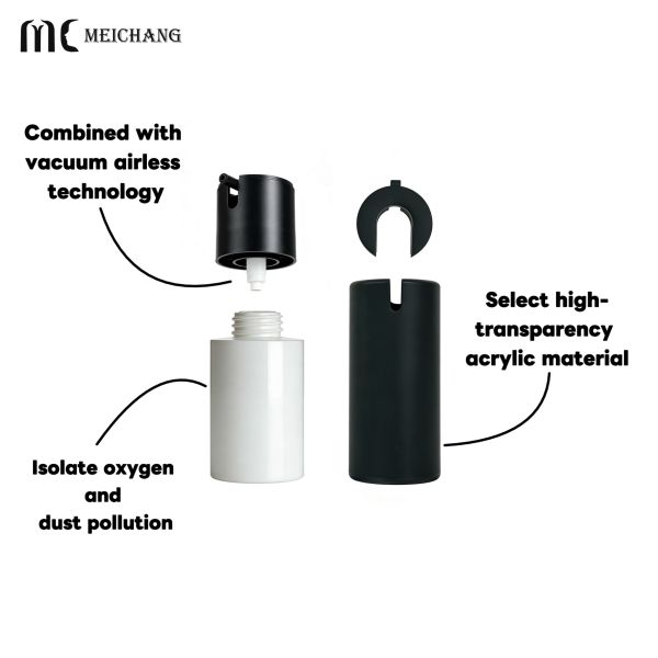 30ml / 50ml Premium Double-Layer Acrylic Airless Bottle Anti-Contamination Packaging for Serums and Creams(MC-249)